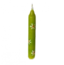 nic toys - daisy green candle, 10cm